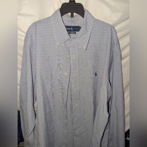 Men's Polo‎ Ralph Lauren Button Down Dress Shirt Size 17.5